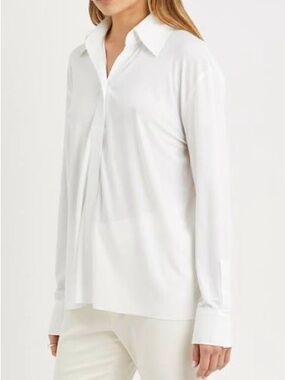 NORMA KAMALI White Oversized stretch-jersey shirt